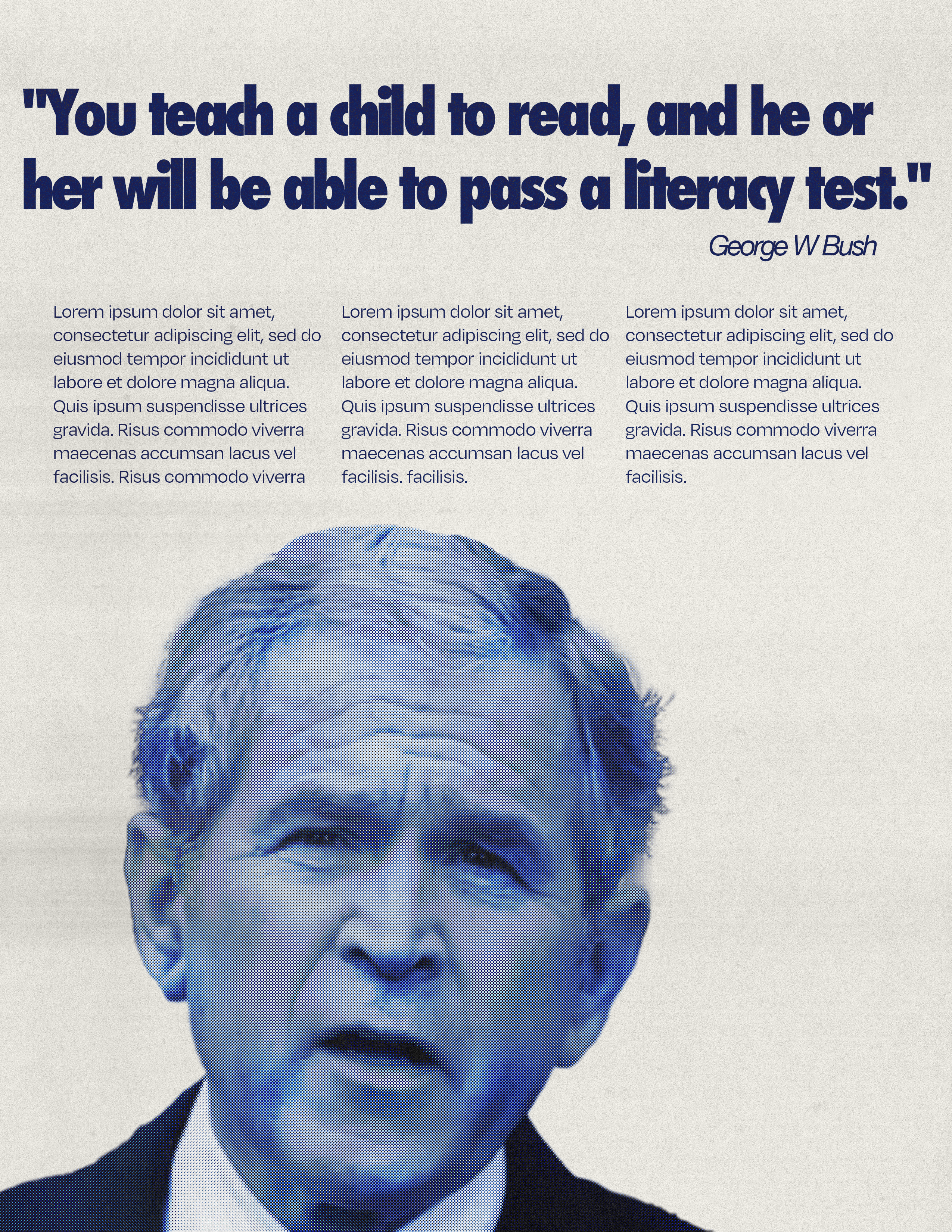 George W Bush Article Design